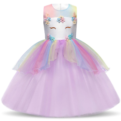 Wholesale Elegant New Year Princess Children Party Dress Wedding Gown Kids Dresses Girls Birthday Party Vestido