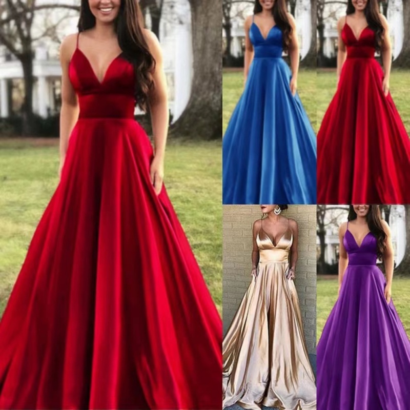 Conyson Hot Wholesale New Women Lady Girls Summer Lace Gallus Dresses V-Neck Casual Beach Holiday Loose Trendy Women's Dresses