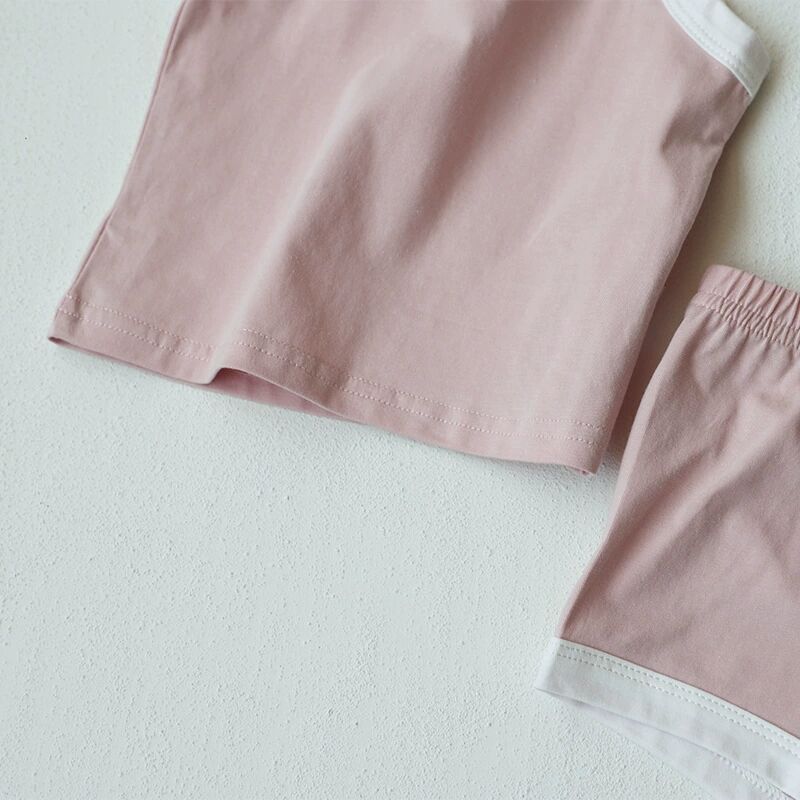 Conyson Newborn Baby Clothes Toddler Girls Wear Solid Sleeveless Top Shorts Kids Cotton Boutique Baby Girls Tracksuits Sets