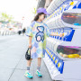 Conyson Wholesale New Design Kids Clothes Summer Outfit Floral Short Sleeve Print T-shirt Cartoon Casual Dress for Little Girls
