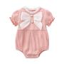 Conyson Infant Baby Girls Clothes Shorts Sleeve Bow Outdoor Clothing Cut Prince Baby Girl Romper