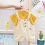 Boy Summer Clothes Customized 1-5 Years O-neck Cartoon Denim Overalls Clothes Boys Spring Clothing Jeans Sets