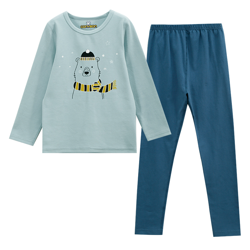 Factory Supply Breathable Long Sleeve Cartoon Teen Boy Boutique Pajamas Kids Sleepwear Set
