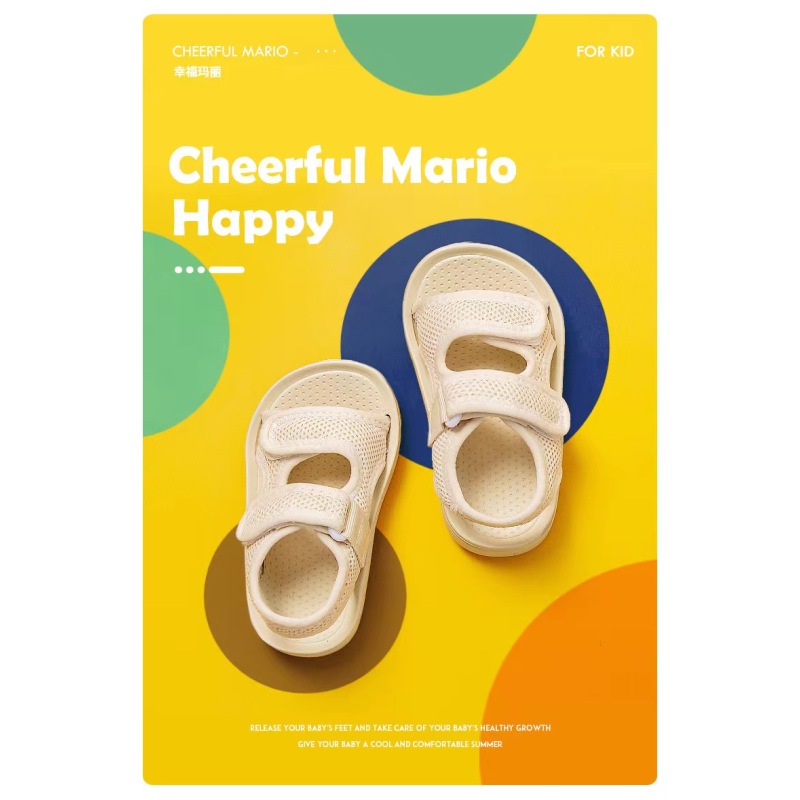Conyson New Summer Children Boys Girls Flat Beach Shoes Kids Casual Student Net Hook And Loop Soft Non-slip Fashion Sandals