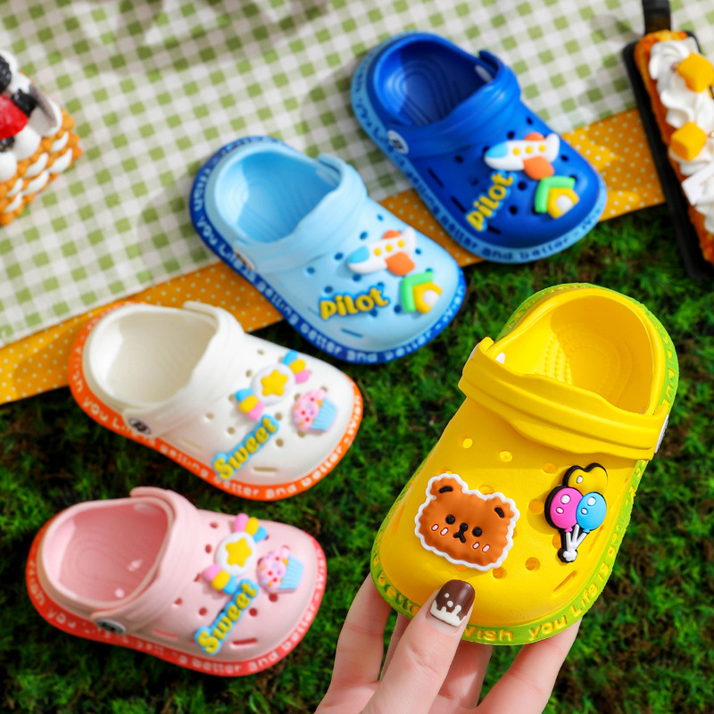 Conyson Summer New Baby Hole Shoes Children Non -slip Soft Floor Old Boys Girls Beach Sandals 1-5Y Unisex Slippers