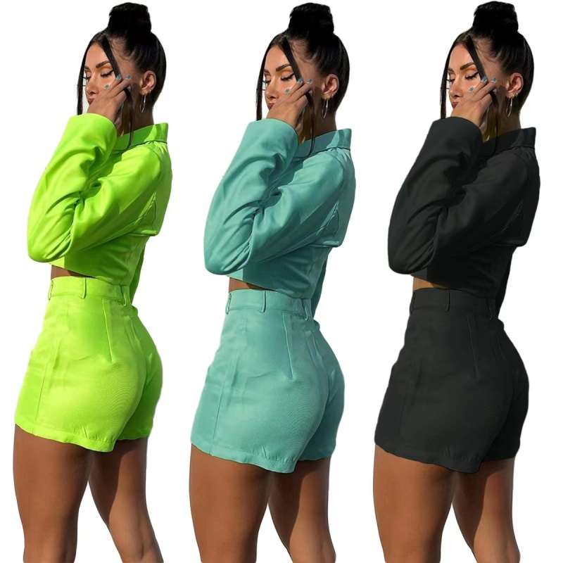 Conyson High Fashion New Women's Turn Down Jacket Set Spring Autumn Plus Size Suit Outfits Two Piece Pink Set Women Clothing