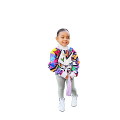 Conyson Spring Girl European Style T-shirt Long Sleeve Fashion Casual Children's Printed 1-7 Years Baby Girl Kids Clothing Shirt