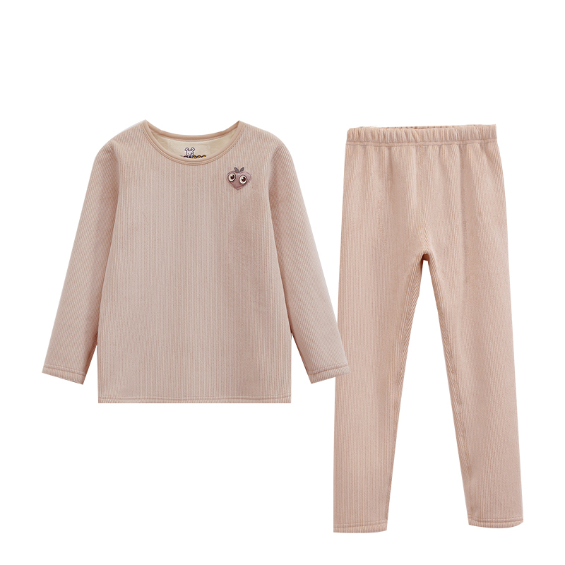 Autumn Teenage Pink Breathable Soft And Comfortable Long Sleeve Girl Cotton Kids Pajamas Sleepwear