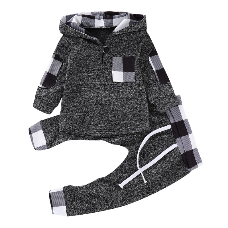 Manufacturer Discount Children's Warm Suit Long Sleeve Hot Selling Clothes Set Boy Toddler Applique Outfit