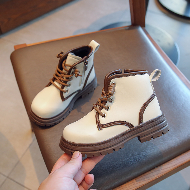 Conyson rts wholesale winter Korean fashion design children Non-slip kids girl Outdoor snow walking warm fur Martin boot shoes