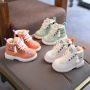 Conyson rts hot sale winter Korean fashion design child embroidery flower kids girl Outdoor snow walking warm Martin boot shoes