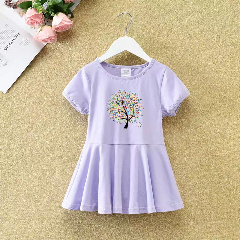 Custom logo Made Outdoor summer korean children fashion hot sale cotton toddler Baby kids clothing little girls princess dresses