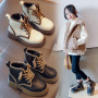 Conyson rts wholesale winter Korean fashion design children Non-slip kids girl Outdoor snow walking warm fur Martin boot shoes