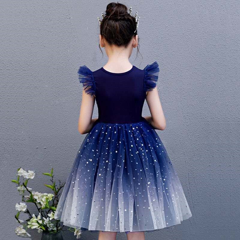 Hot Sale 2021 Summer Knee-Length Children birthday party dress ruffle short sleeve kids clothes girls dresses