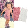 Conyson 2022 Summer Solid Baby Girls Sleeveless Sundress Fashion Bodysuit Pink Slip Dress Girl Spaghetti Strap Party Dress