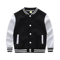 Conyson Outdoor Custom Logo Wholesale Kids Baseball Jacket Jogging  Leather Sleeves Letterman Suit