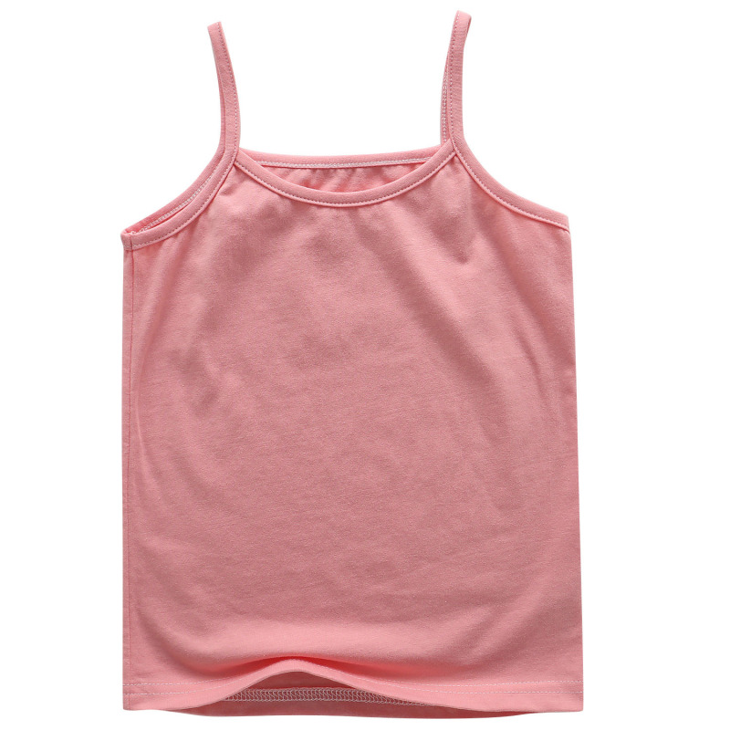 Conyson hot sale boutique Children's baby Korean kid Summer Fashion pure color clothes cotton wear cute Girl's clothing Top vest