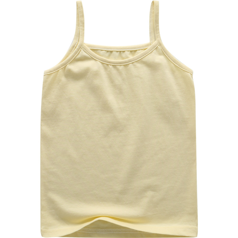 Conyson hot sale boutique Children's baby Korean kid Summer Fashion pure color clothes cotton wear cute Girl's clothing Top vest
