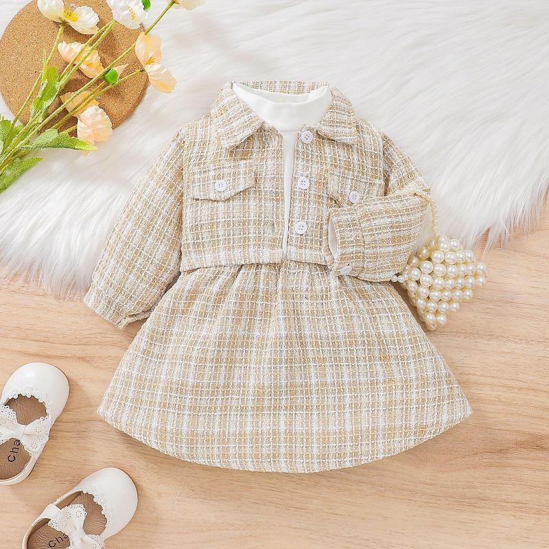 Conyson New Spring Fall Girl's Dress Sweater Suit Little Girl Kids Children's Clothing Knitwear Top Skirt Two Piece Tutu skirt