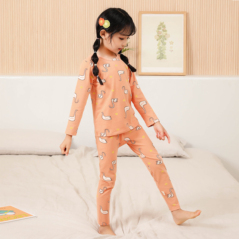 Factory Direct Sales Knitted Kid Cotton Pajamas Sleepwear Children Pajamas Set