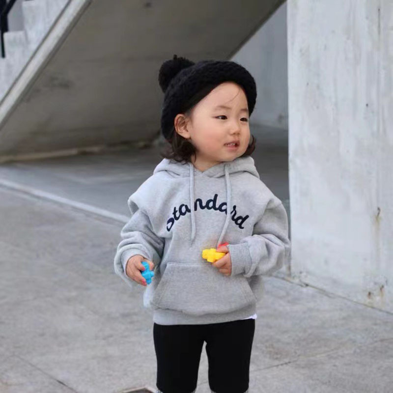 Conyson 2021 Wholesale kids fleece baby hoodie custom logo plain thick baby boy girl clothes sweatshirts boys hoodies