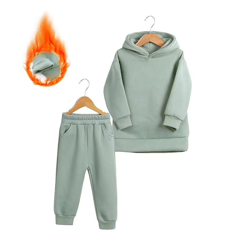 Custom Logo Printing Embroidery Autumn Winter Unisex Sports Suits Casual Hoodie Long Pants Outfits Children Tracksuits