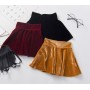 Conyson Hot New Spring Kids Toddler Clothes Baby Girls Half High-Waist Skirt Velvet Solid Pleated Princess Fall Warm Mini Skirt