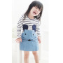 Wholesale Cute Cartoon Striped Toddler Girls Dresses Kids Girl Cotton Long Sleeve Dress