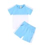 Conyson Wholesale Fashion Custom T-shirt+Short Toddler Baby Girls Clothes Set Designers Logo Kids Clothes Summer Tracksuit Suits