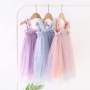 conyson wholesale new fashion sleeveless formal clothes party sequins sling strap frock summer tulle baby girls dress
