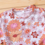 Conyson Summer 1-5Y Kids Girls Floral T-shirt Button Casual Outwear Shorts 2 Piece Printing Suit Children Girl Outfits Suits