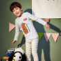 High Quality Knitted Breathable Anti-Static Cartoon Custom Cotton Two Piece Pajama Set