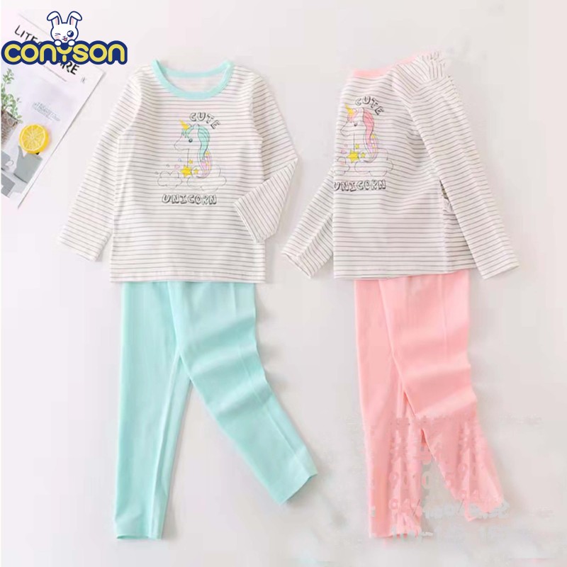 Conyson Wholesale Factory Directly Sale Design Boys Kids Sleepwear Cute Comfortable Cartoon Girls Pajamas Sets