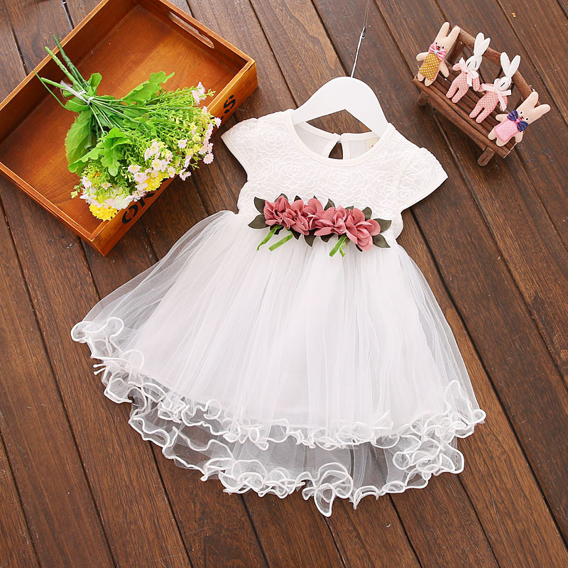 Conyson Lovely Floral Sleeveless Dress Toddler Infant Newborn Kids Clothes Baby Girls Princess Party Tulle Lace Flower Dresses
