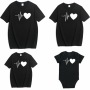 Conyson Hot Sale Family Couples Matching Parent Outfit Dad Mom Baby Girls And Me Heartbeat Printed Man Woman Kids Clothes Shirt