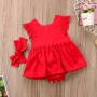 High Quality Korean Boutique Infant Gown Spandex Cotton Long Sleeve Rompers Clothes For Baby