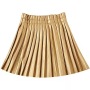 Conyson New design Summer Baby Girls Pu Leather Solid Pleated Skirt Elastic Waist Short Skirts pleated skirt