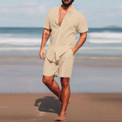 New 2023 Jogger Custom Logo Casual Sweatshirt Lounge wear Vintage Designer Stacked Beach Clothing 2 Pieces Short Men Sets