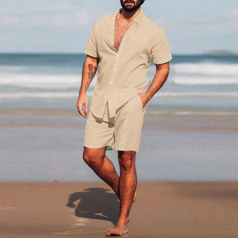 New 2023 Jogger Custom Logo Casual Sweatshirt Lounge wear Vintage Designer Stacked Beach Clothing 2 Pieces Short Men Sets