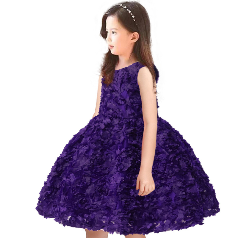 Factory Customization First Birthday Dress Kids Baby Girl Flower Princess Bridal Dresses