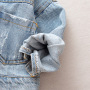 Custom Children Wear Baby Single Breasted Cotton Kids Cartoon Denim Jacket Toddler Girl Coats