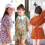 Conyson Fashion Leopard Printed Comfortable Summer Baby Girls Outfit Set Summer Cotton Baby Girl Clothing Sets Top short Pants