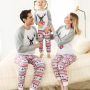Direct Selling Simple And Exquisite Christmas Pajamas Parent-child Set Home Comfort Soft Pajamas