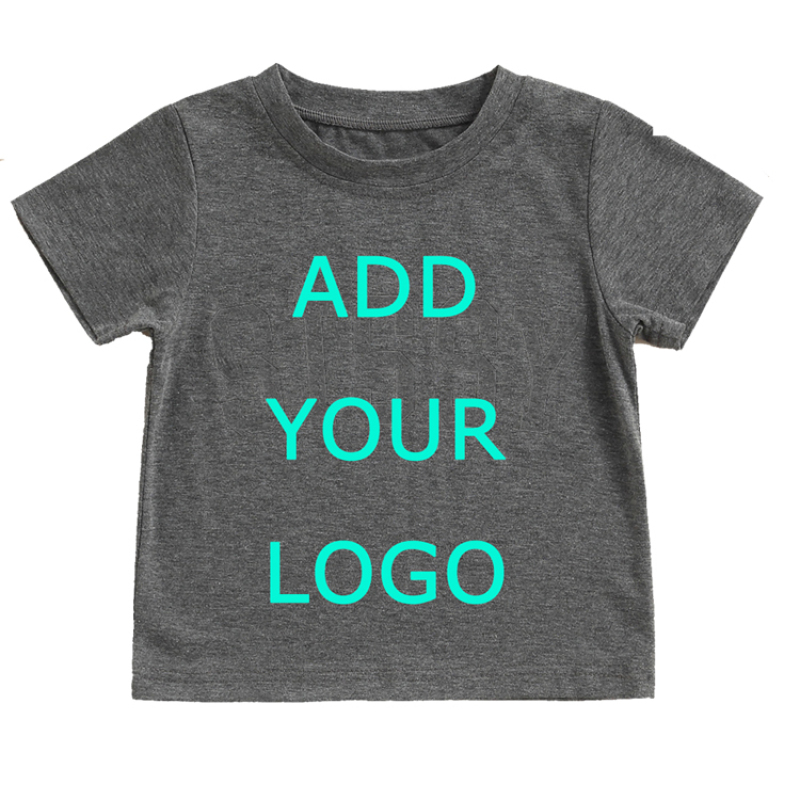 Conyson Customize Summer Unisex Kids Clothes Girls and Boys Pullover Letter Logo Printing Short Sleeves Cotton Children T-shirts