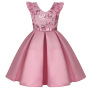 Conyson New Little Flying Sleeve Wholesale Embroidery Children Sequin Dress Skirt Festive Party Princess Fancy Girls Dress