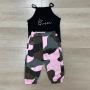 Conyson fashion boutique Baby suit Spring summer casual Sleeveless print vest kids clothing girls cotton Camouflage clothes Set