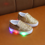 Conyson hot sale new fashion korean toddler size 21-30 Children's baby Casual shoes kids boy girl LED light shine sneakers shoes