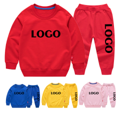 Custom Made Logo Kids Boutique Tracksuits Kids Boys 2pcs toddler jogger Clothing Set