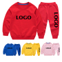 Custom Made Logo Kids Boutique Tracksuits Kids Boys 2pcs toddler jogger Clothing Set