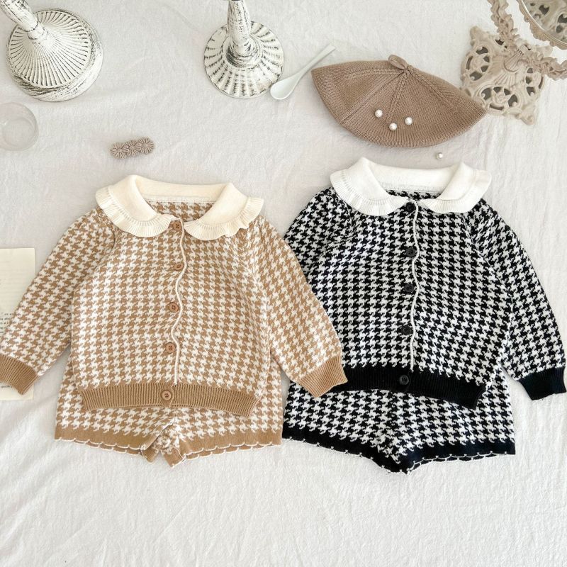 Conyson New Autumn Winter Girl Knitting Sweater Set 2pcs Infant Baby Sweater Suit Warm Girls and Boys Clothing Newborn Outfits